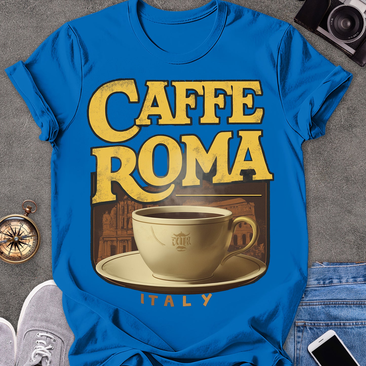 Caffe Roma, Italy | Softstyle T-Shirt | Italian Travel Tee