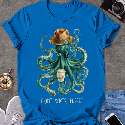 Eight Shots Please-Seattle| Unisex Softstyle T-Shirt | Seattle Travel Tee