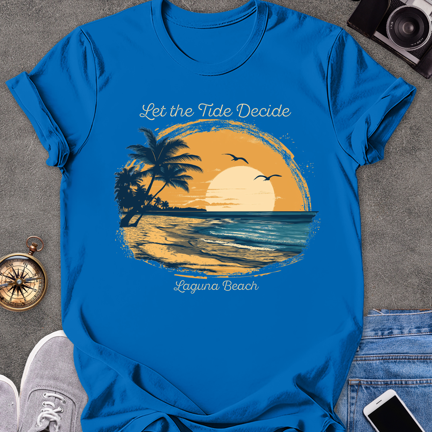 Let The Tide Decide - Laguna Beach | Unisex Softstyle T-Shirt | Beach Lover Tee