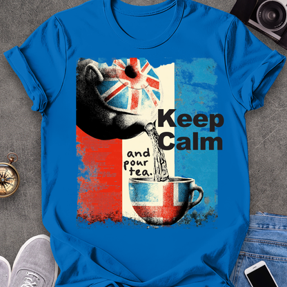 Keep Calm and Pour Tea | Softstyle T-Shirt | England Travel Tee