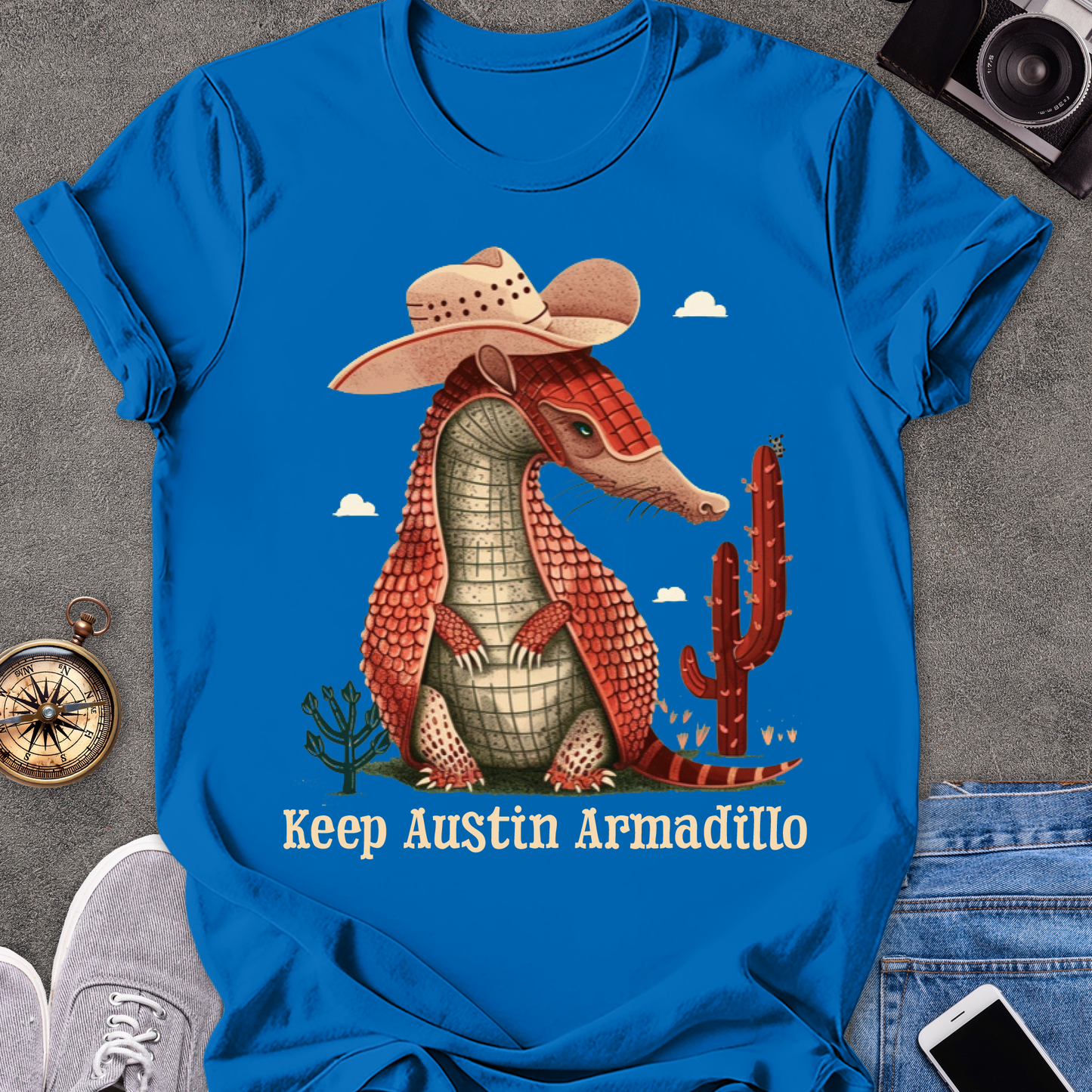 Keep Austin Armadillo| Unisex Softstyle T-Shirt | Texas Travel Tee