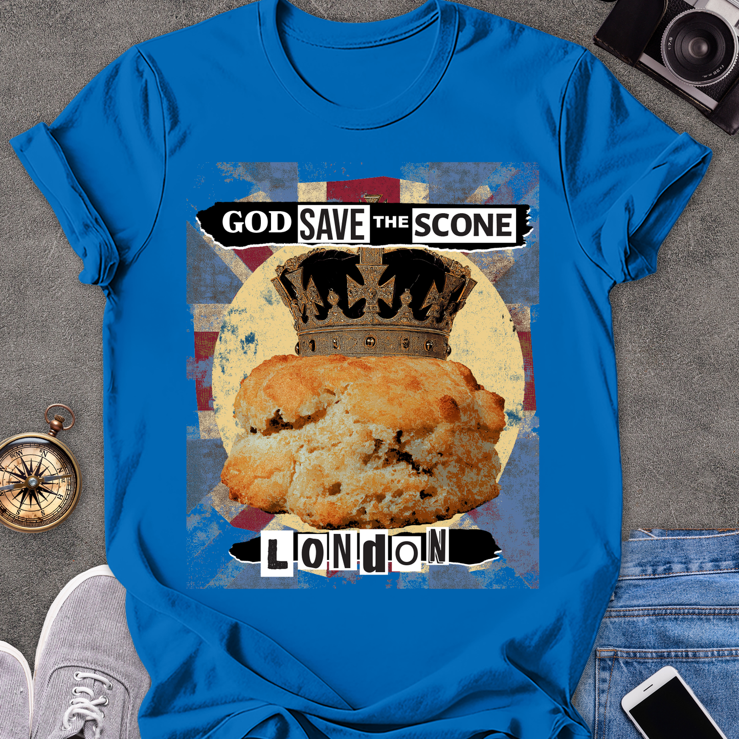 God Save The Scone, London | Softstyle T-Shirt | England Travel Tee