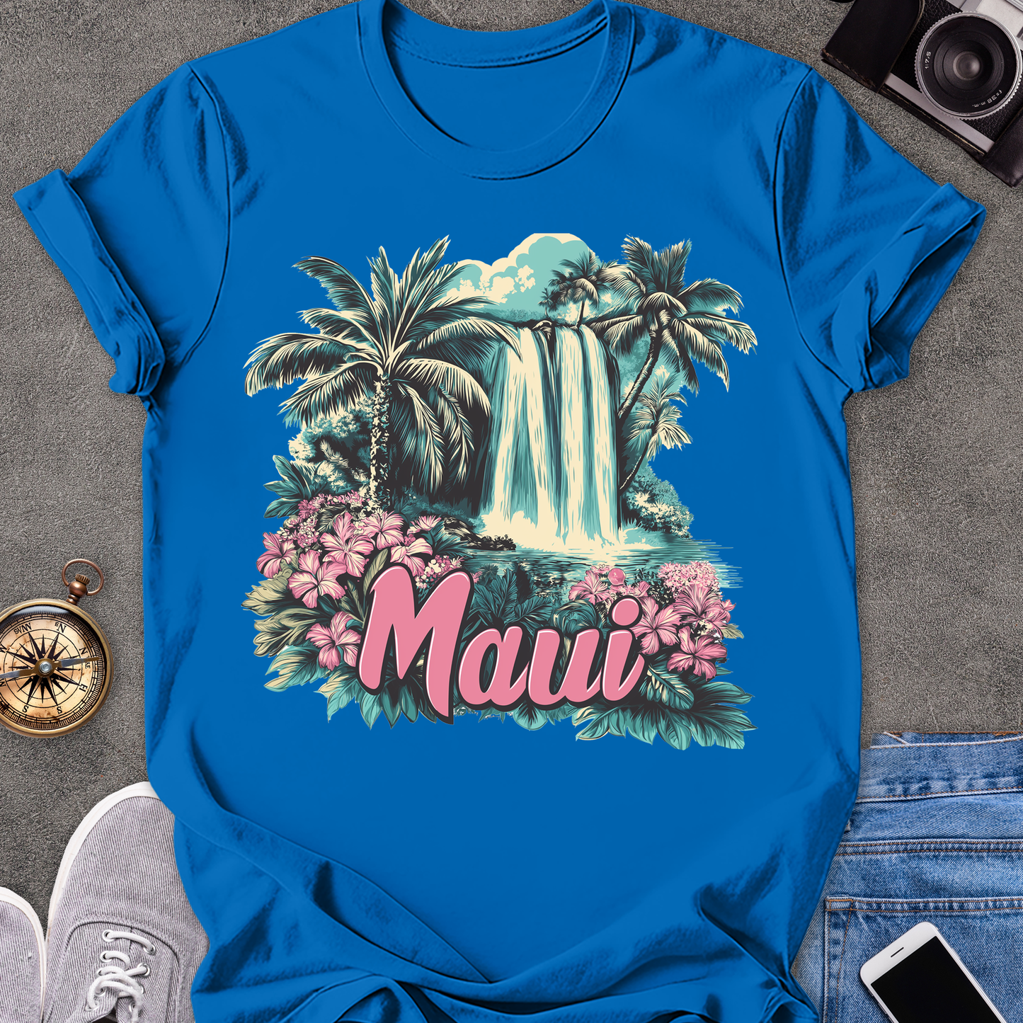 Maui - Hawaii | Unisex Softstyle T-Shirt | Waterfall Tee