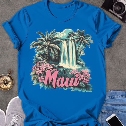 Maui - Hawaii | Unisex Softstyle T-Shirt | Waterfall Tee