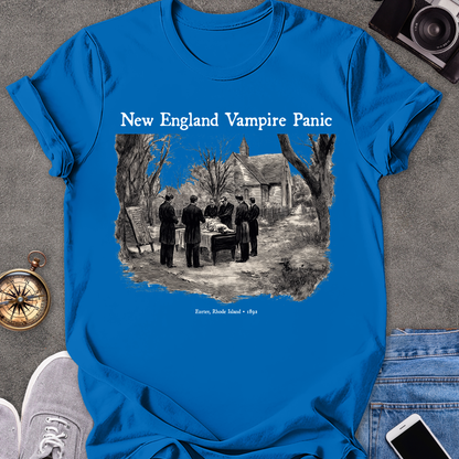 New England Vampire Panic- Exeter, Rhode Island 1892| Unisex Softstyle T-Shirt | Vampire Travel Tee
