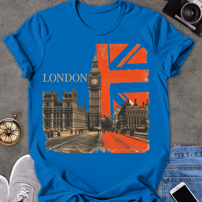 London | Unisex Softstyle T-Shirt | Retro Style Travel Tee