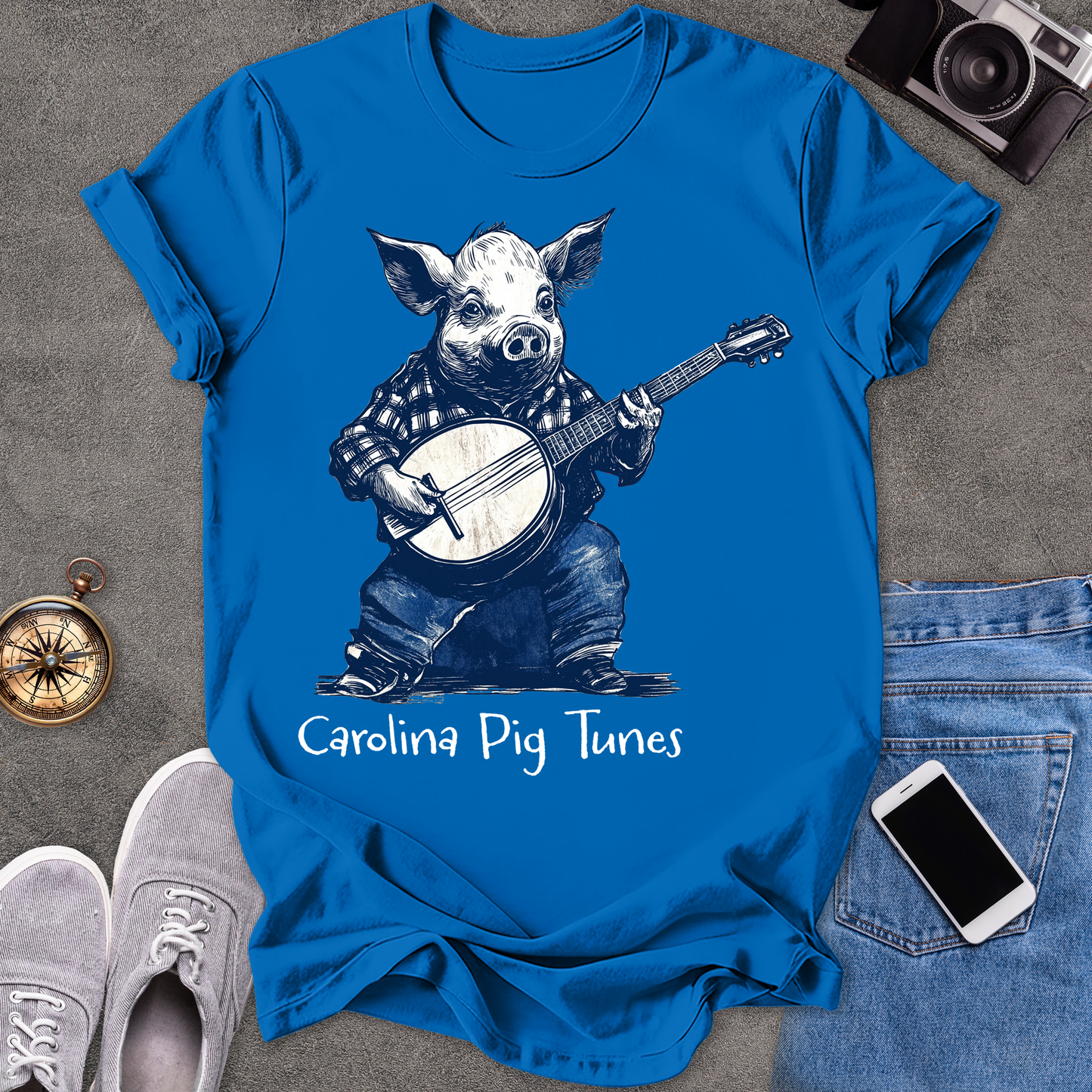 Carolina Pig Tunes | Unisex Softstyle T-Shirt | Fun and Casual Music Lover Tee