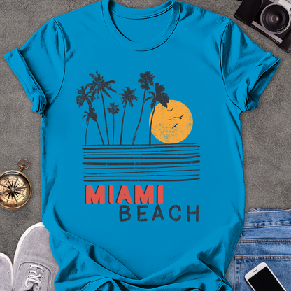Miami Beach | Unisex Softstyle T-Shirt | Miami Beach Florida Tee