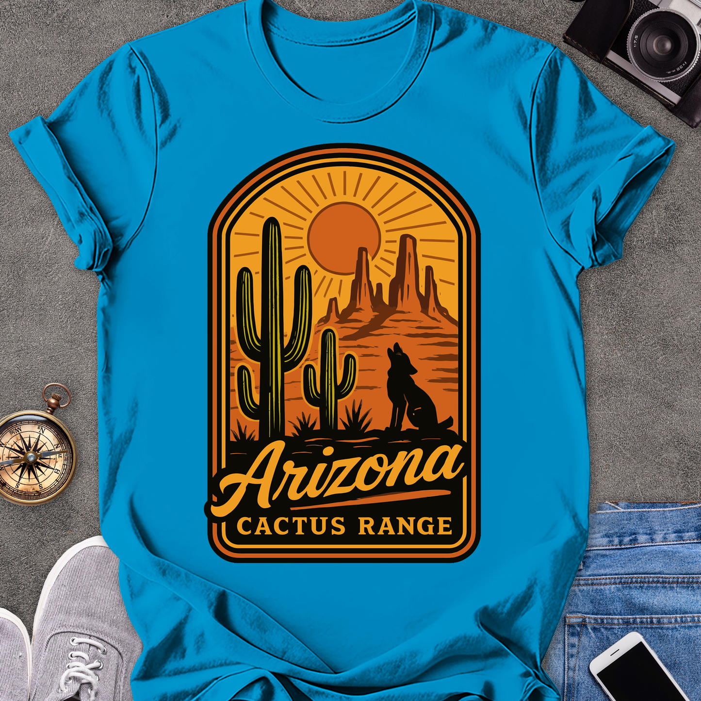 Arizona Cactus Range | Softstyle T-Shirt | Outdoor Travel Tee