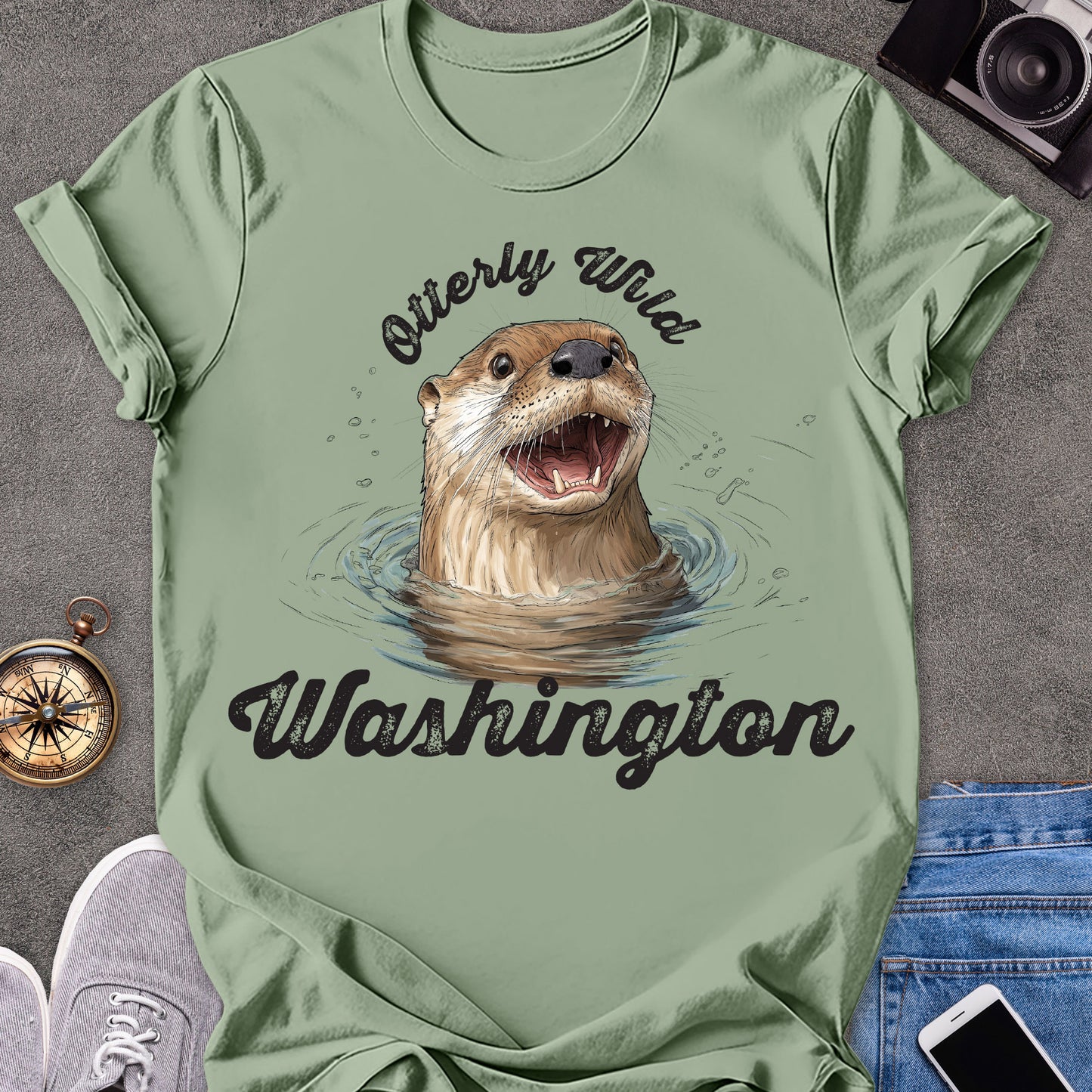 Otterly Wild, Washington | Softstyle T-Shirt | Wildlife Travel Tee