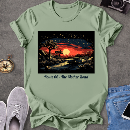 Route 66 - The Mother Road - Dessert Under Starry Skies T-Shirt