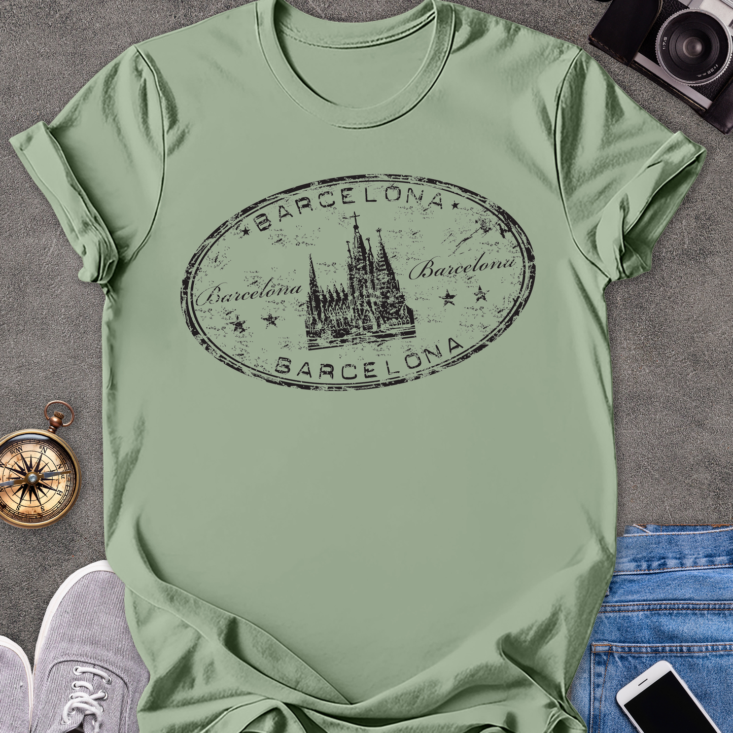 Barcelona | Unisex Softstyle T-Shirt | Spain Travel Tee