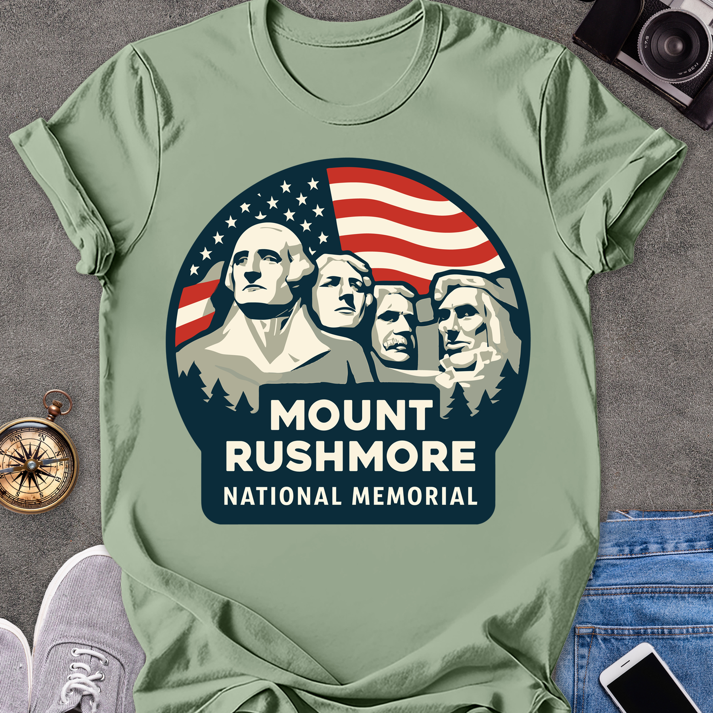 Mount Rushmore National Memorial | Unisex Softstyle T-Shirt | South Dakota Travel Tee