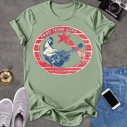 Fried Texas Licks | Unisex Softstyle T-Shirt | Fun and Casual Music Lover Tee