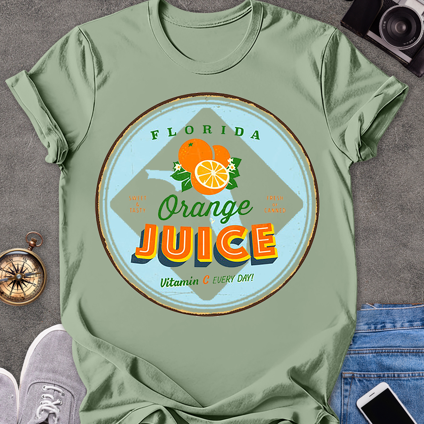 Florida Orange Juice, Vitamin C Everyday, Sweet & Tasty, Fresh Or Canned | Unisex Softstyle T-Shirt | Florida Travel Tee