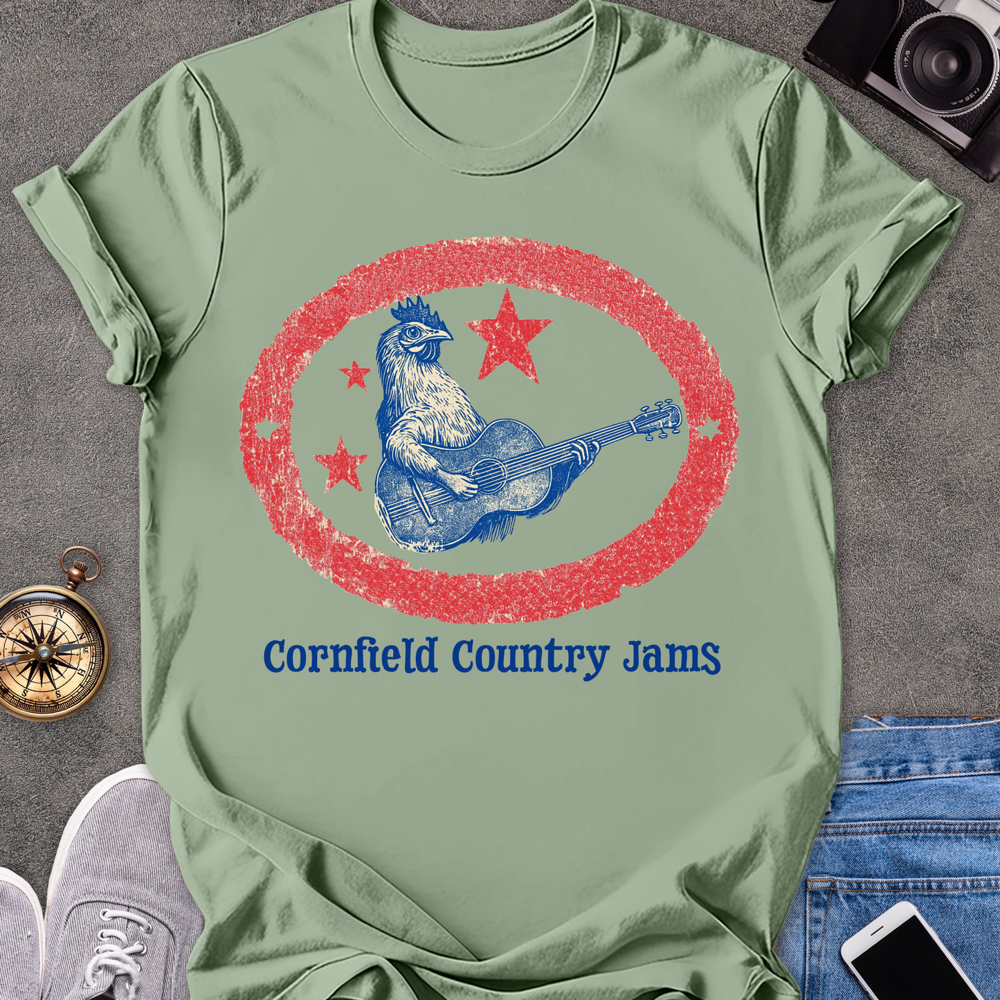 Cornfield Country Jams | Unisex Softstyle T-Shirt | Fun and Casual Music Lover Tee