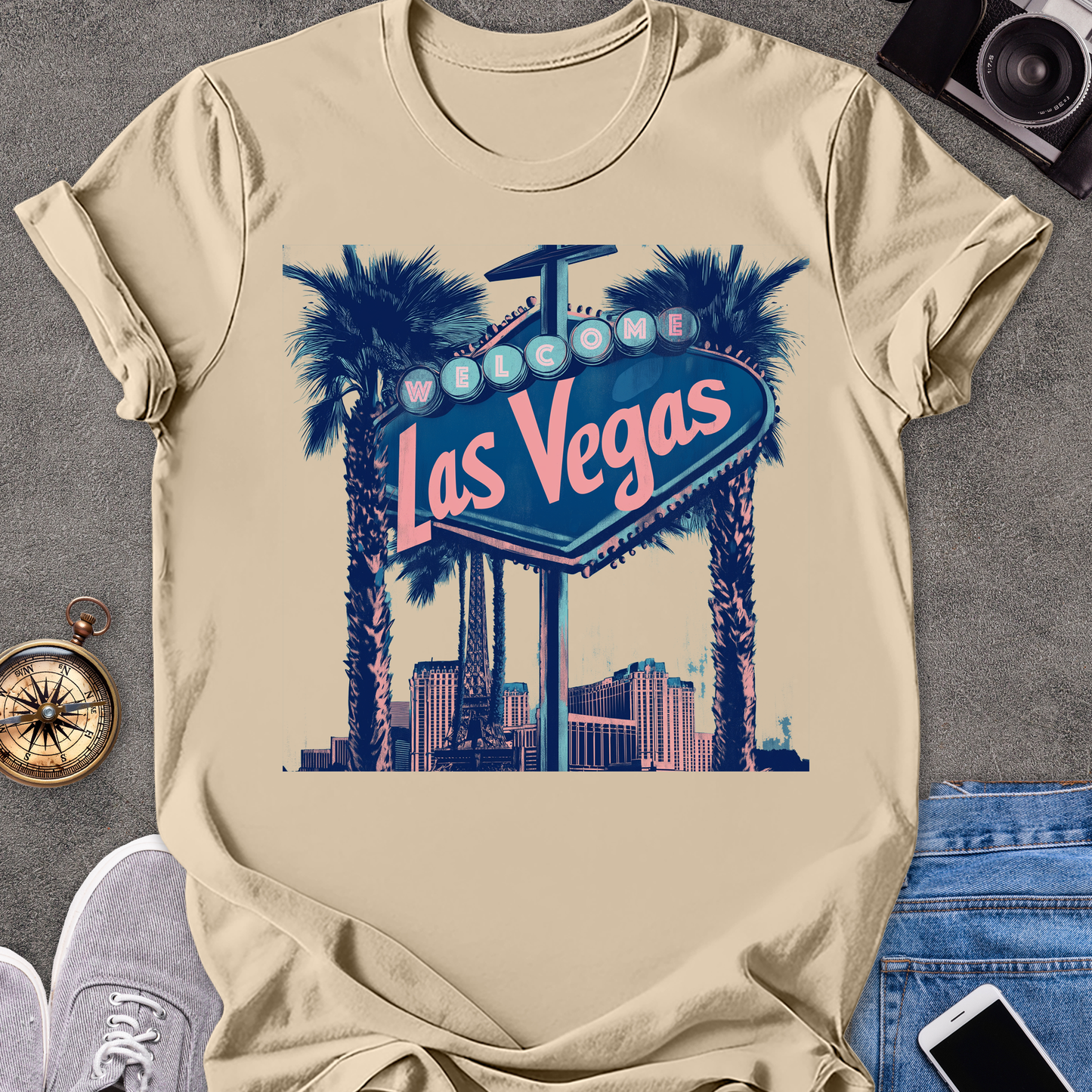 Las Vegas, Welcome| Unisex Softstyle T-Shirt | Nevada Travel Tee