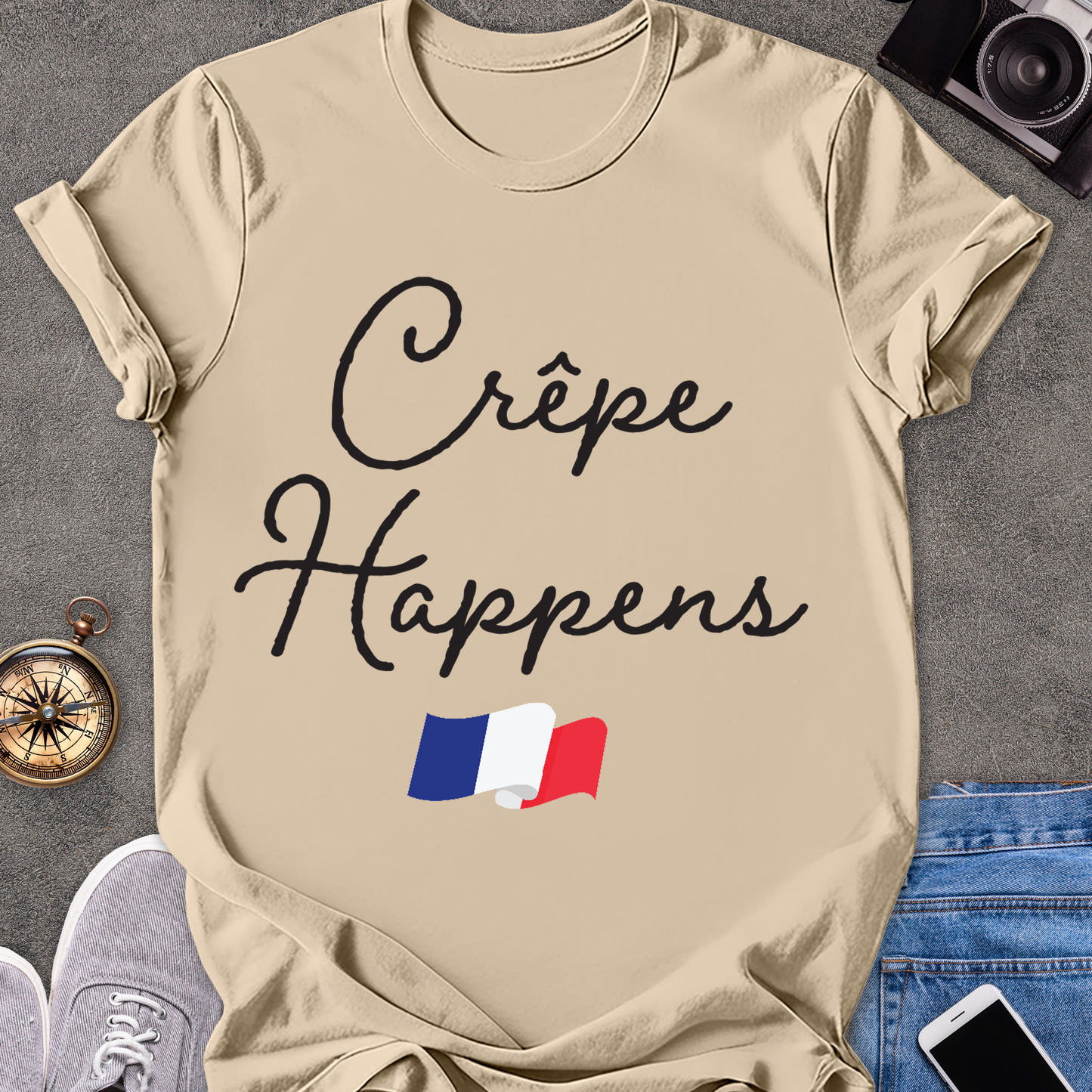 Crepe Happens | Softstyle T-Shirt | French Travel Tee