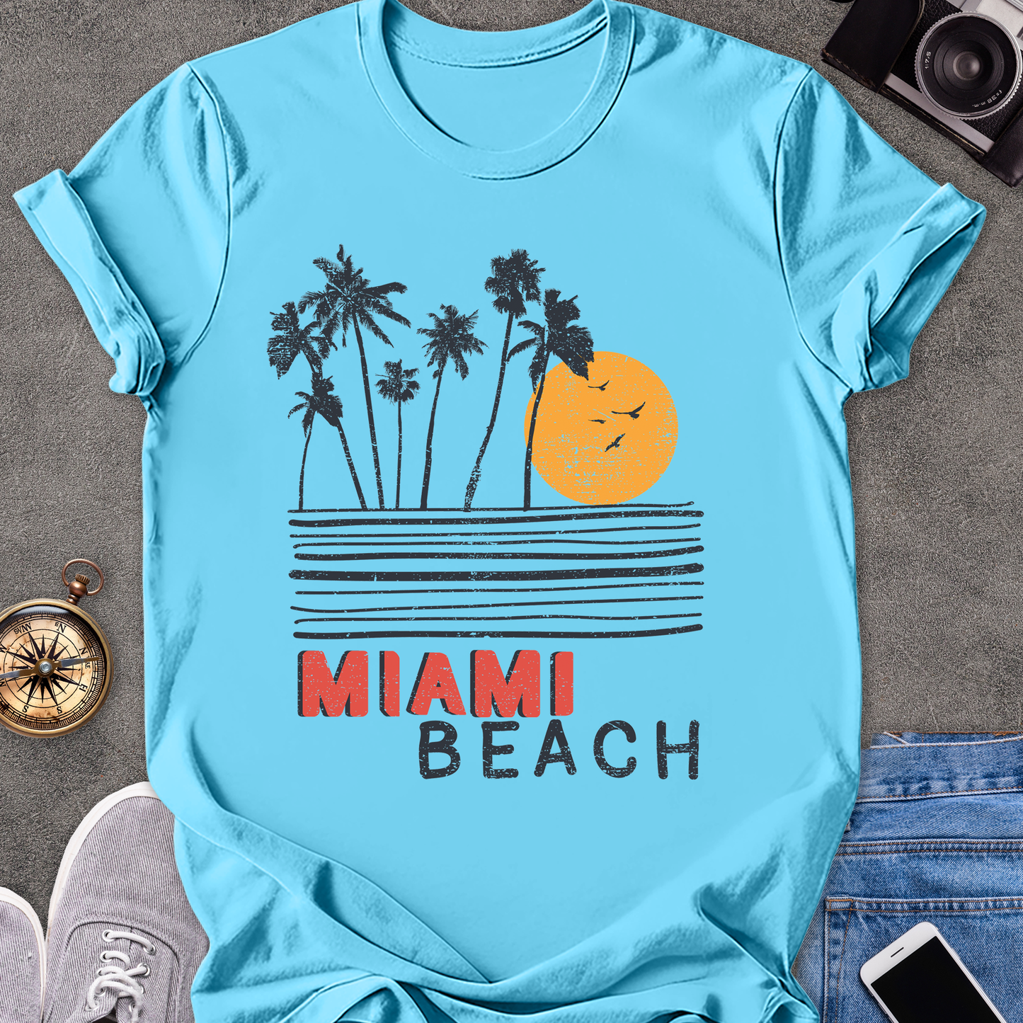 Miami Beach | Unisex Softstyle T-Shirt | Miami Beach Florida Tee