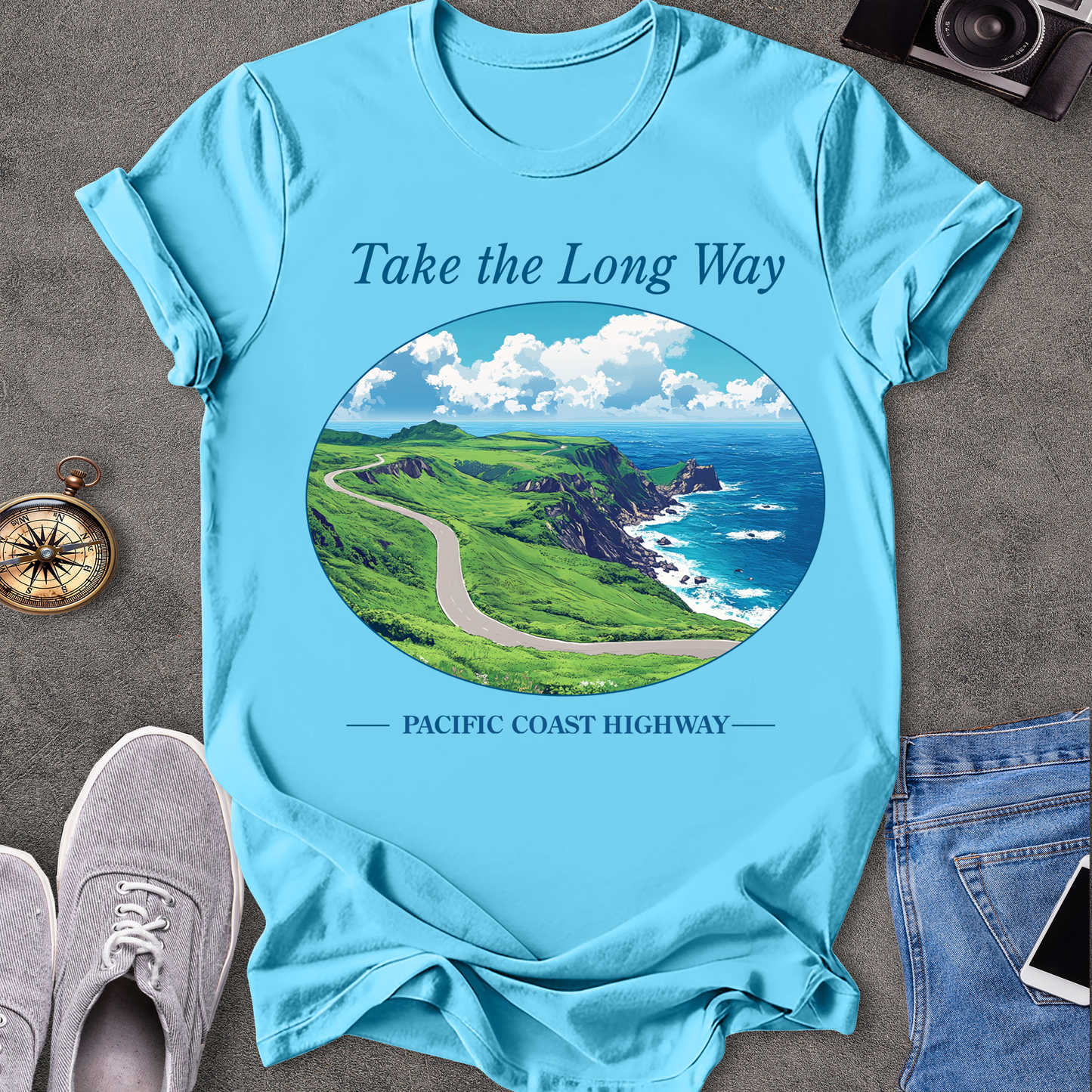 Take the Long Way, Pacific Coast Highway - T-Shirt