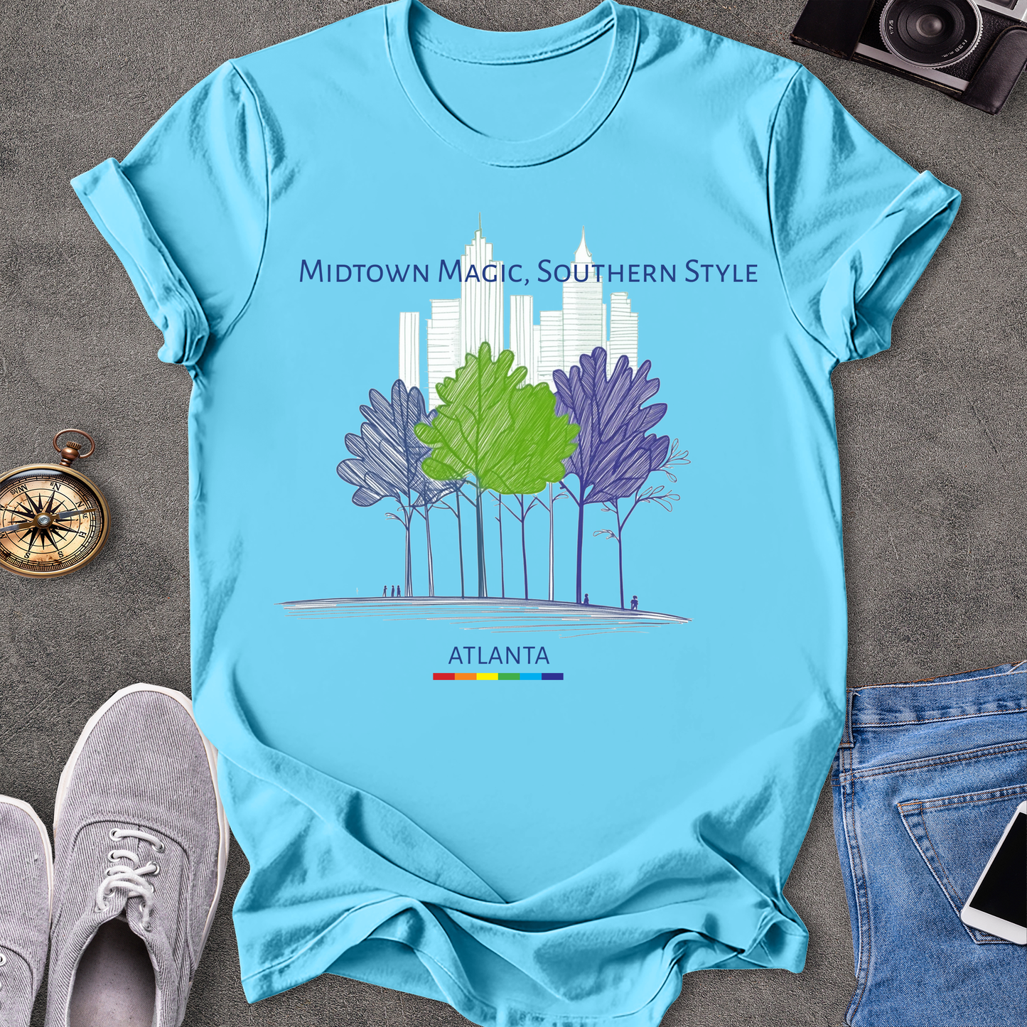 Midtown Magic, Southern Style - Atlanta | Unisex Softstyle T-Shirt | Gay Pride