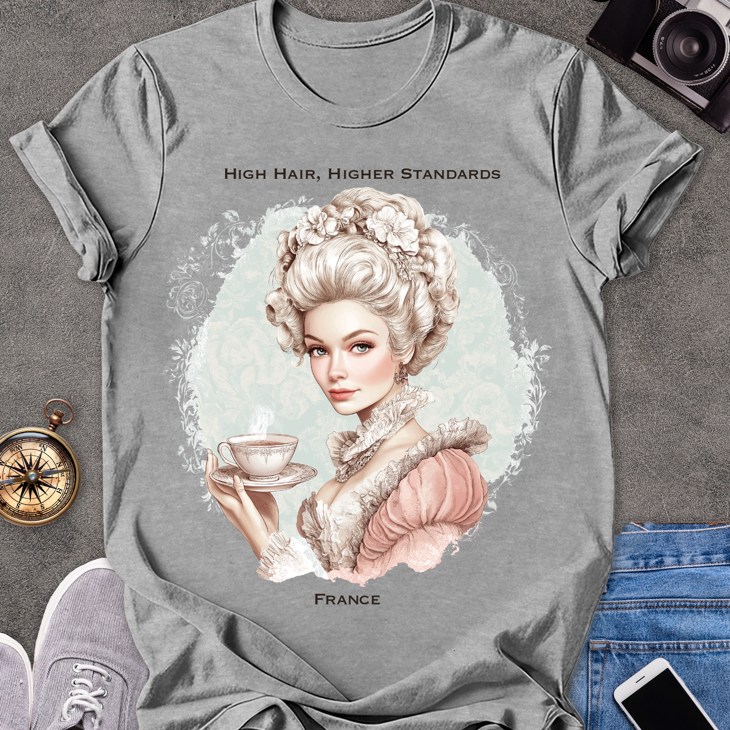 High Hair, Higher Standards - France | Unisex Softstyle T-Shirt | France Travel Tee