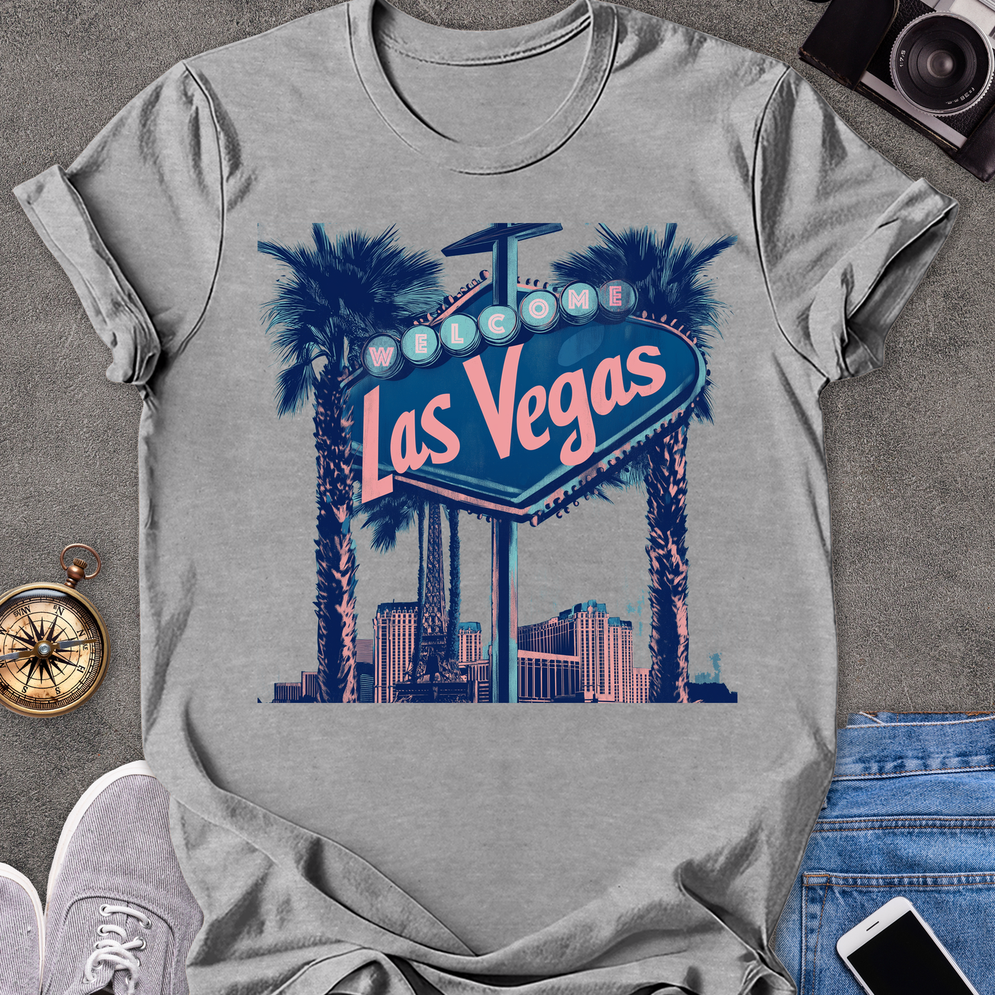 Las Vegas, Welcome| Unisex Softstyle T-Shirt | Nevada Travel Tee