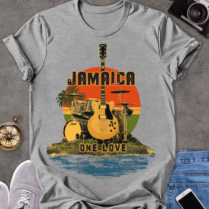 Jamaica, One Love | Unisex Softstyle T-Shirt | Caribbean Travel Tee