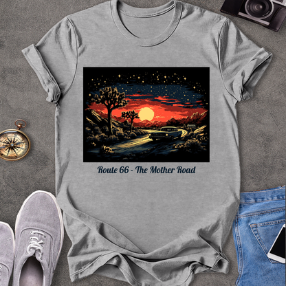 Route 66 - The Mother Road - Dessert Under Starry Skies T-Shirt