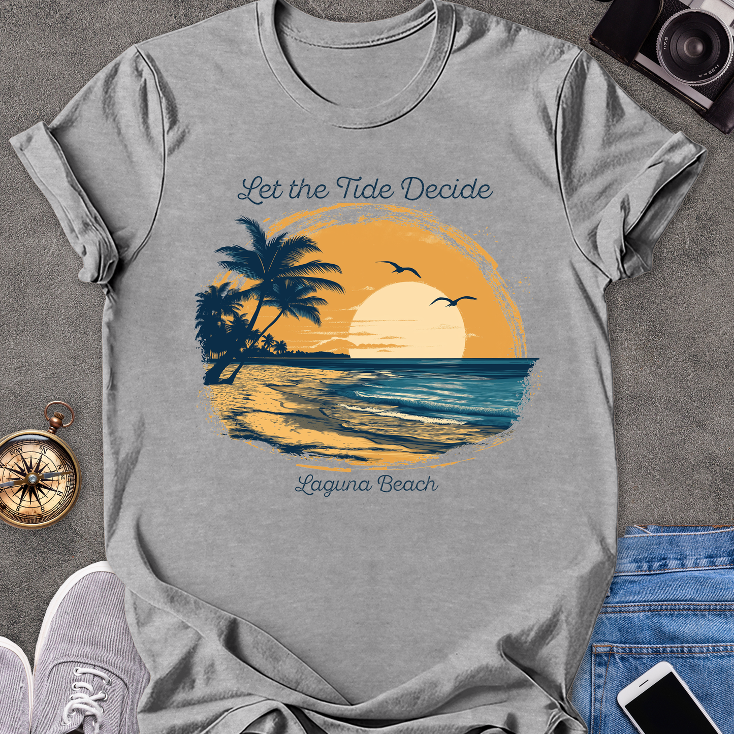 Let The Tide Decide - Laguna Beach | Unisex Softstyle T-Shirt | Beach Lover Tee