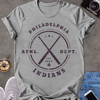 Philadelphia Indians, Athl. Dept. 1987| Unisex Softstyle T-Shirt | Philadelphia Travel Tee