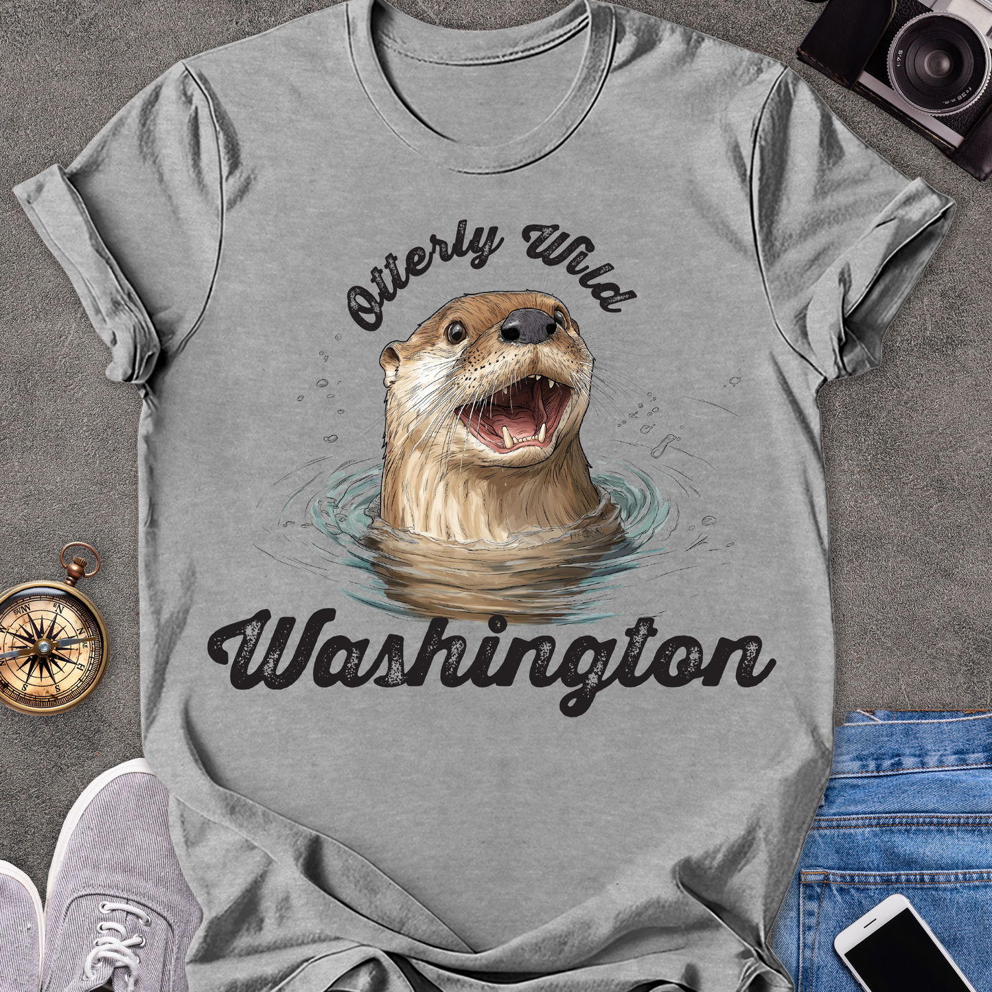 Otterly Wild, Washington | Softstyle T-Shirt | Wildlife Travel Tee