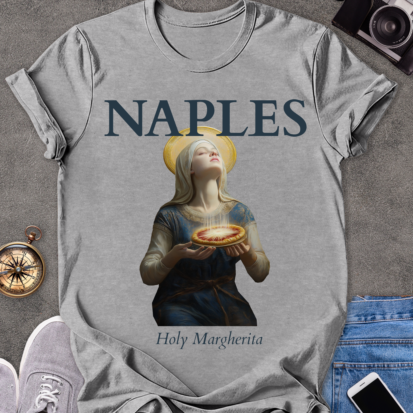 Naples, Holy Margherita | Unisex Softstyle T-Shirt | Italy Travel Tee