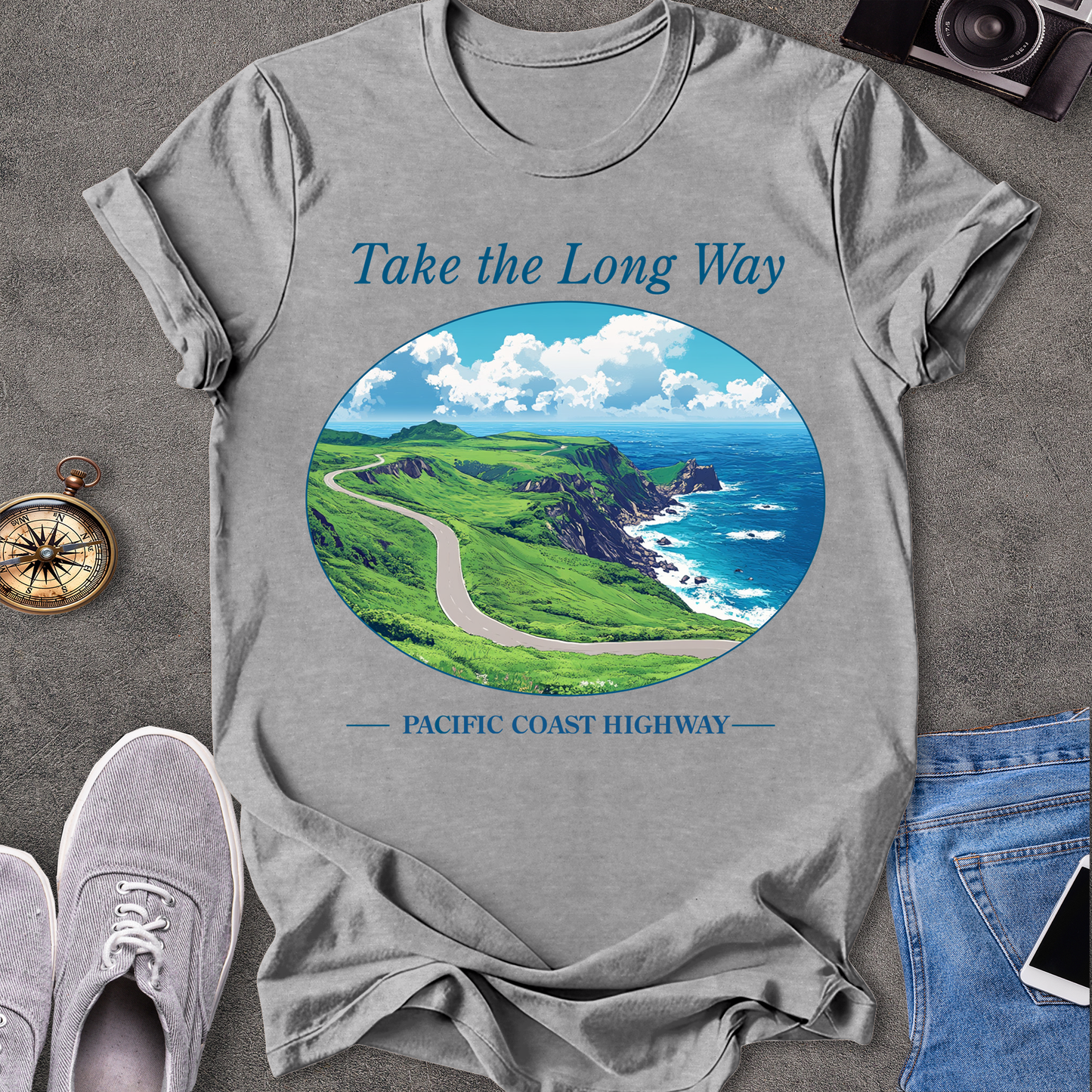 Take the Long Way, Pacific Coast Highway - T-Shirt