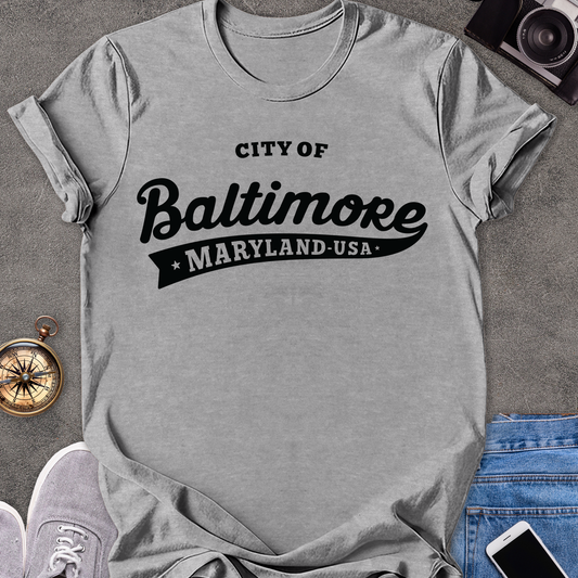 City of Baltimore Maryland USA | Unisex Softstyle T-Shirt |Maryland Travel Tee