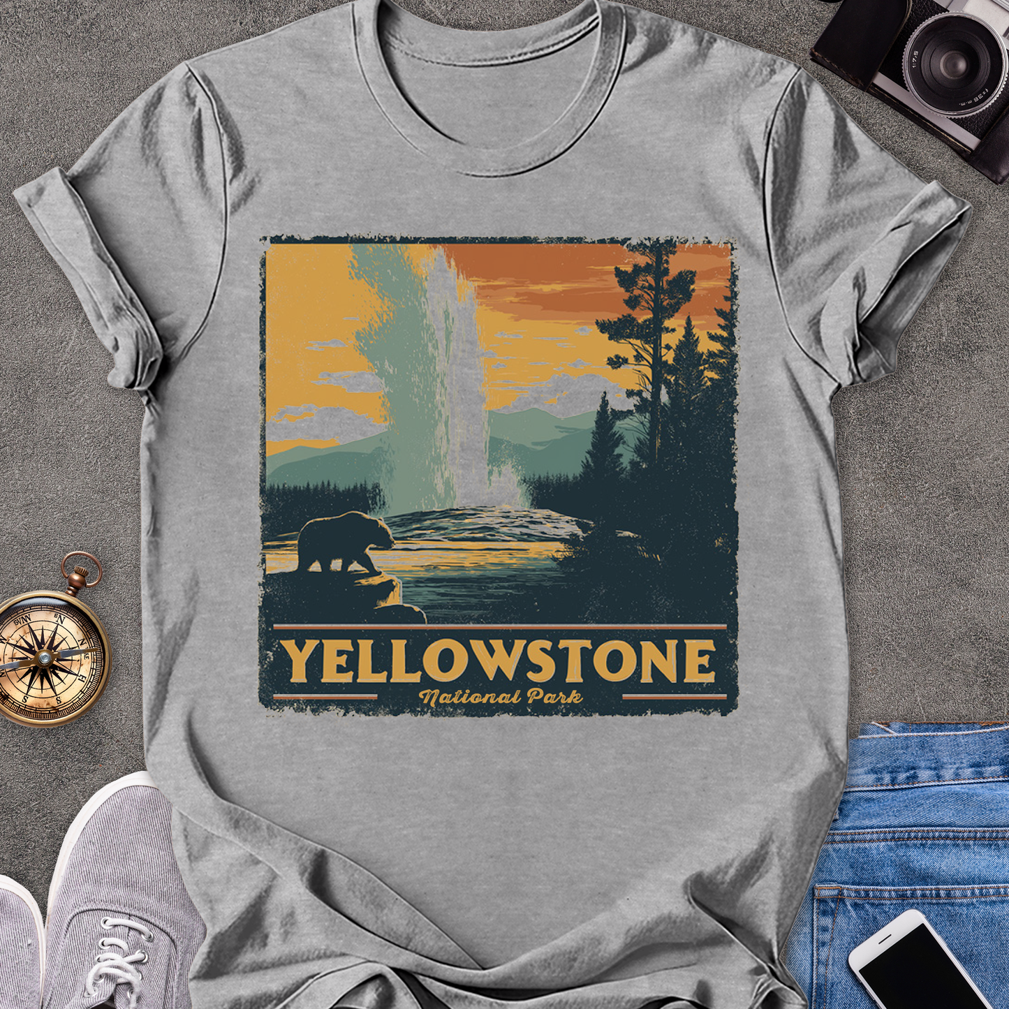 Yellowstone National Park | Unisex Softstyle T-Shirt | Yellowstone National Park Travel Tee