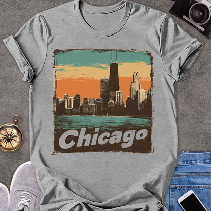 Chicago | Unisex Softstyle T-Shirt | Chicago Travel Tee