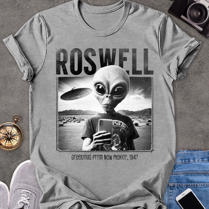 Roswell, Greetings from New Mexico 1947 | Unisex Softstyle T-Shirt | Roswell Travel Tee