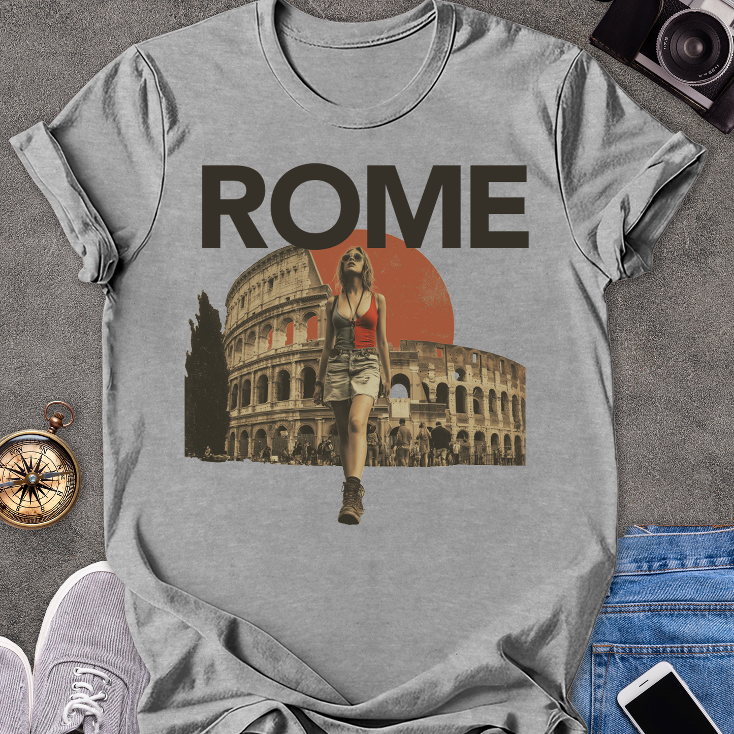 Rome | Unisex Softstyle T-Shirt | Rome Colosseum Travel Tee