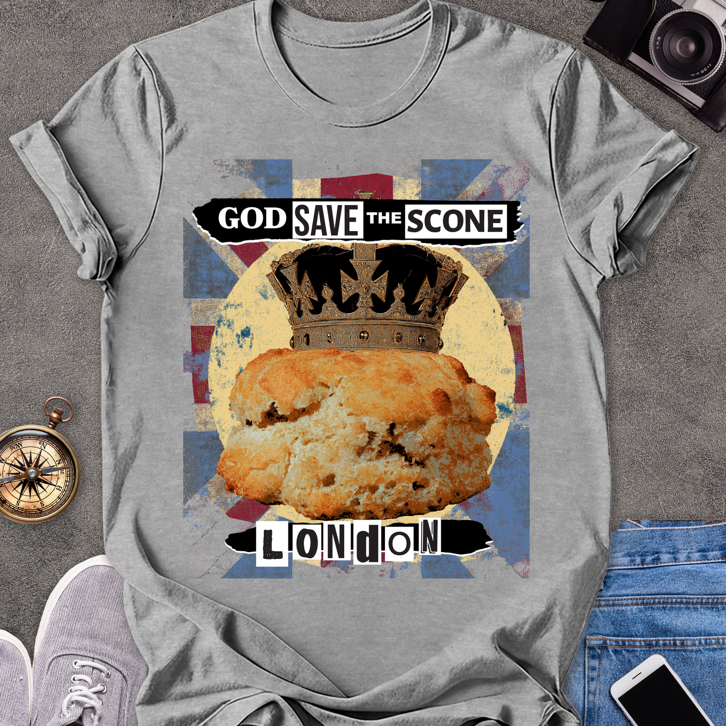 God Save The Scone, London | Softstyle T-Shirt | England Travel Tee