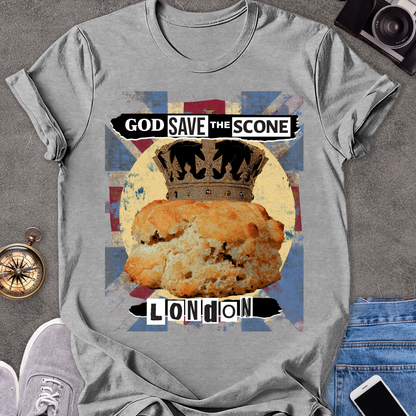 God Save The Scone, London | Softstyle T-Shirt | England Travel Tee