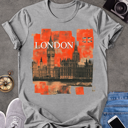 London | Unisex Softstyle T-Shirt | Retro Style Travel Tee