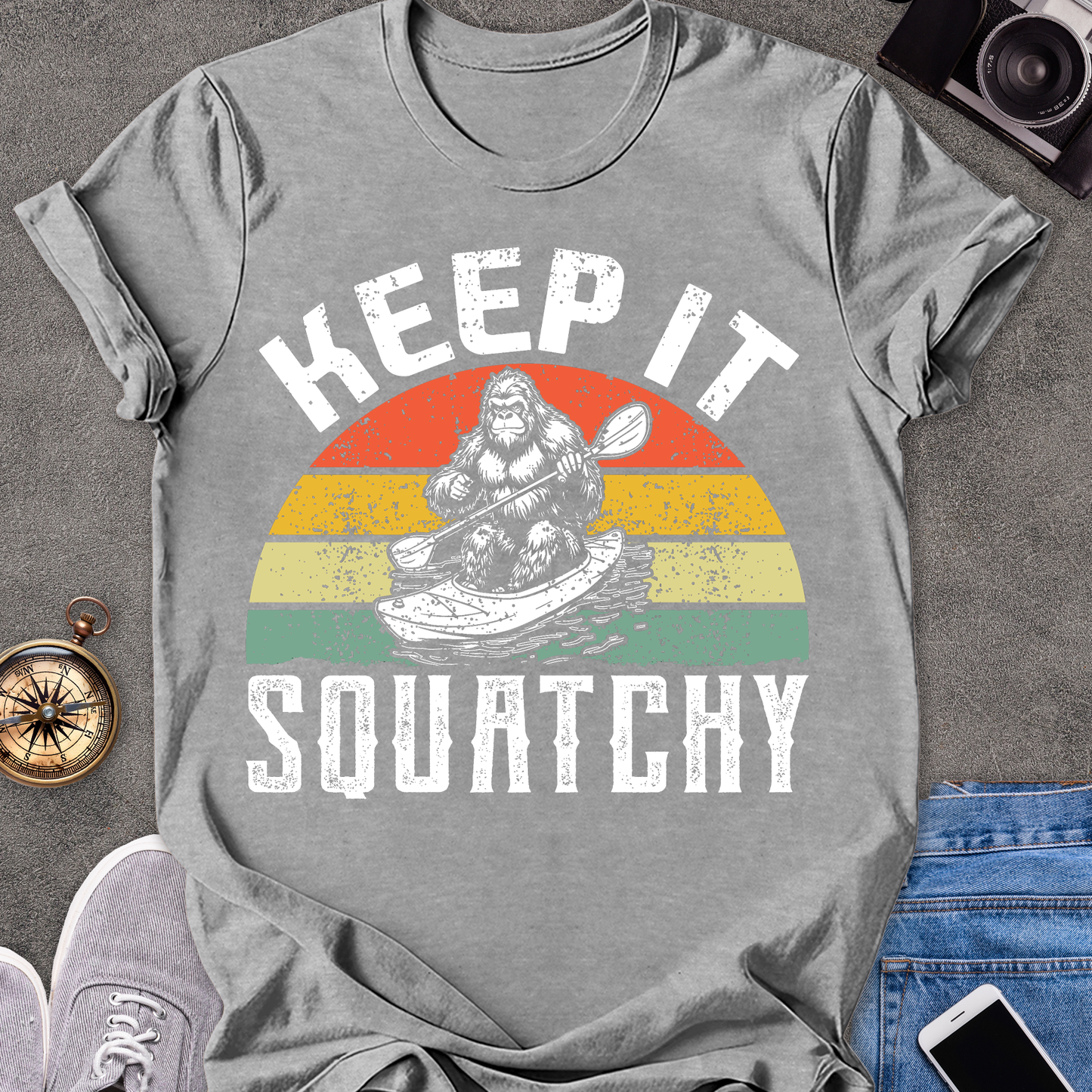Keep It Squatchy| Unisex Softstyle T-Shirt | Bigfoot Travel Tee