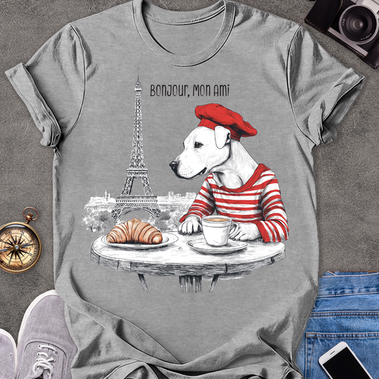 Bonjour, Mon Ami| Unisex Softstyle T-Shirt | France Travel Tee