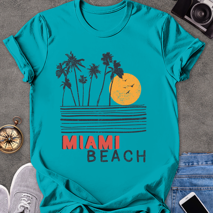 Miami Beach | Unisex Softstyle T-Shirt | Miami Beach Florida Tee