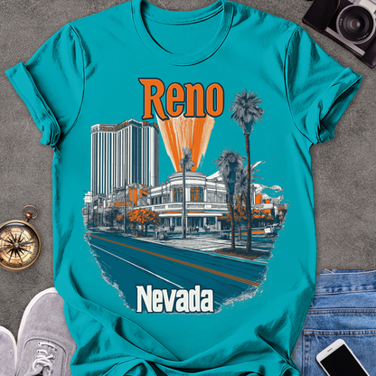 Reno Nevada| Unisex Softstyle T-Shirt | Reno Travel Tee