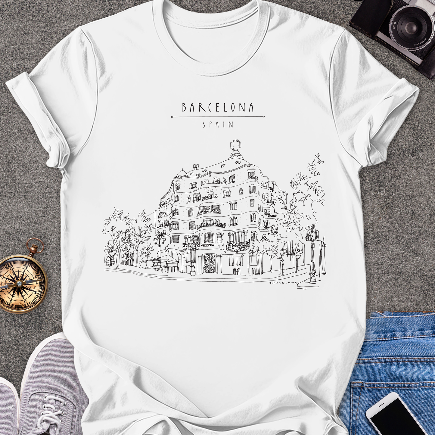 Barcelona Spain | Unisex Softstyle T-Shirt | Spain Travel Tee