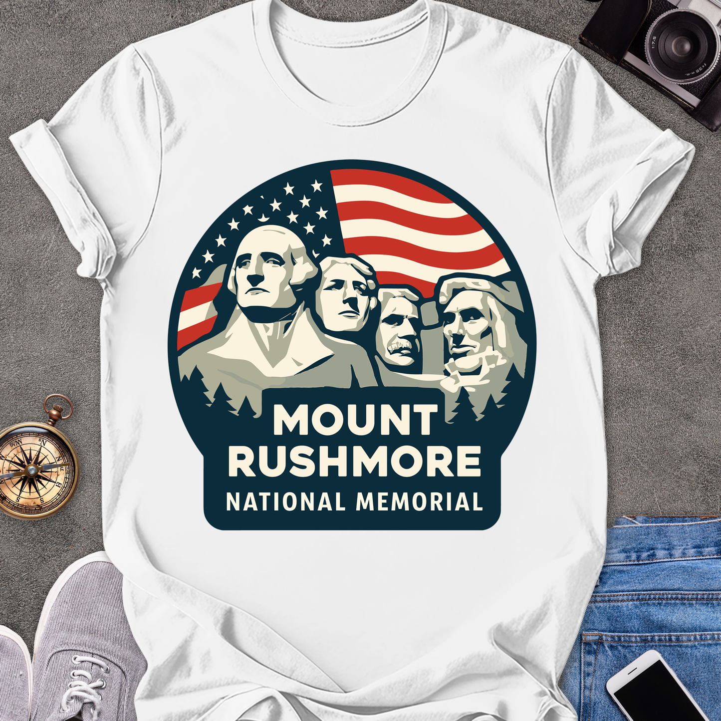 Mount Rushmore National Memorial | Unisex Softstyle T-Shirt | South Dakota Travel Tee