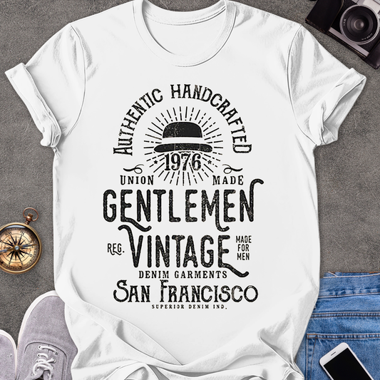 1976 Gentlemen Vintage San Francisco | Unisex Softstyle T-Shirt | Vintage San Francisco Travel Tee