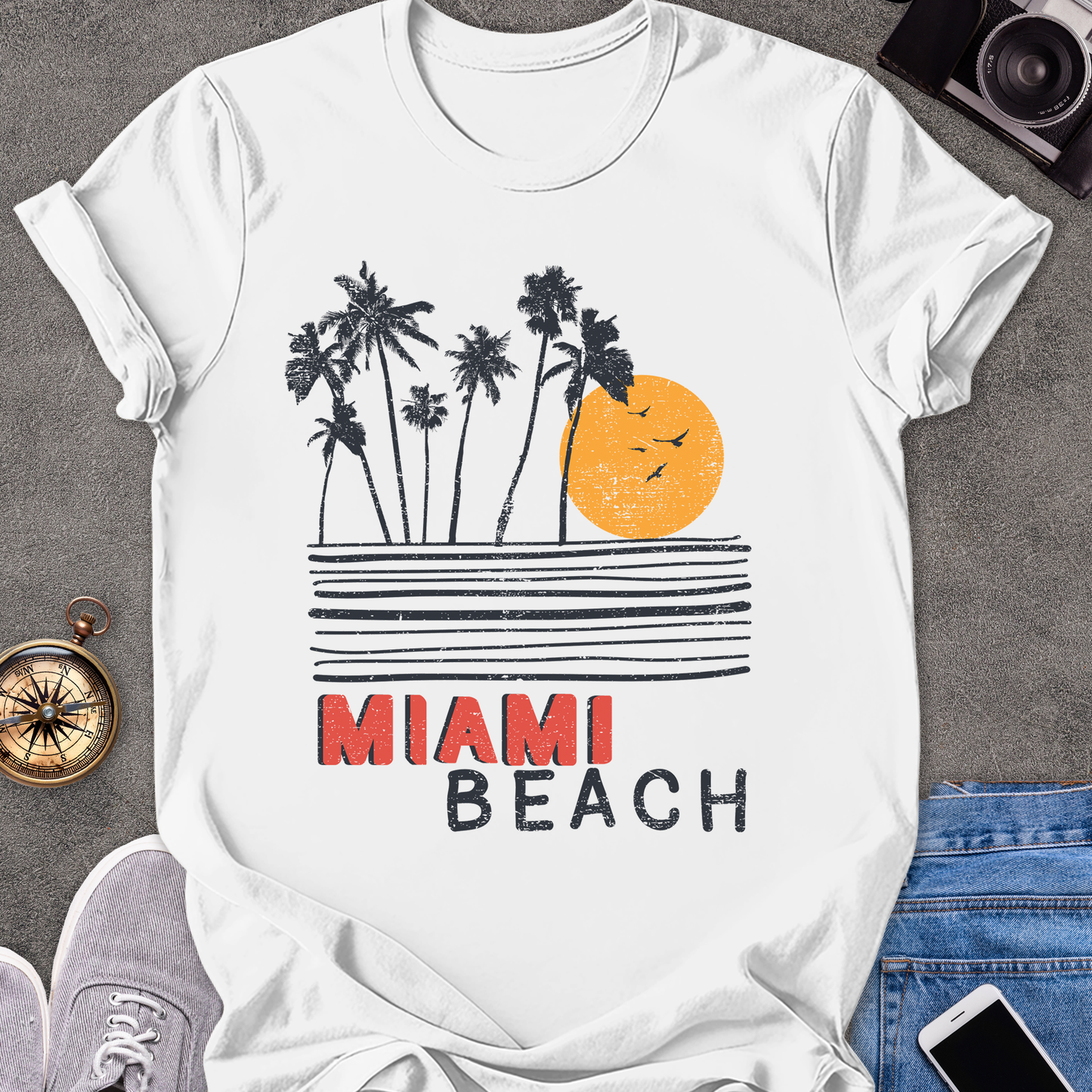 Miami Beach | Unisex Softstyle T-Shirt | Miami Beach Florida Tee